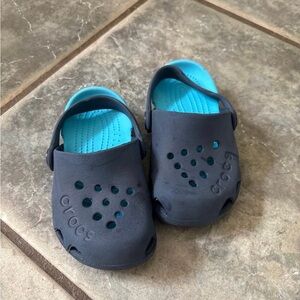 Kids Crocs, Blue and Teal, Size 7